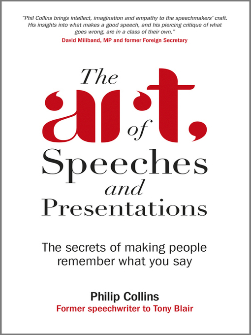 Philip Collins创作的The Art of Speeches and Presentations作品的详细信息 - 可供借阅